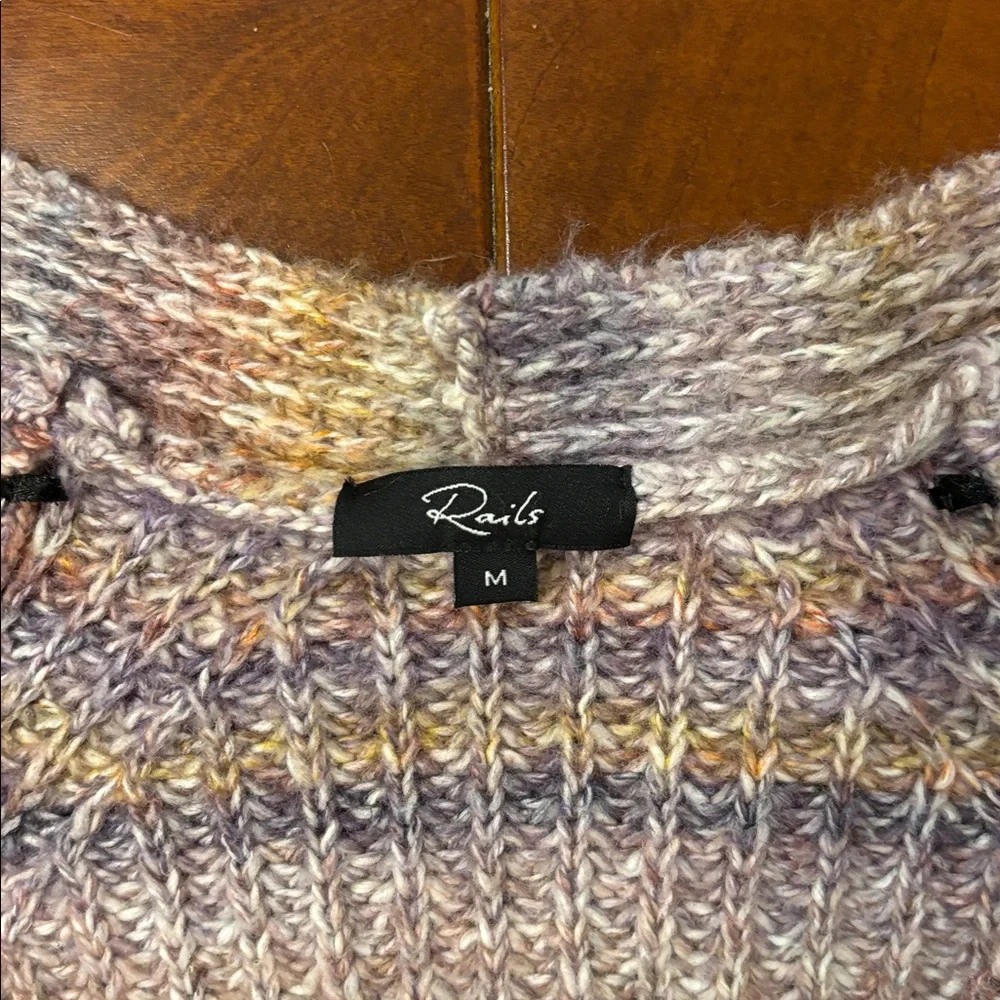 RAILS‎ Josie Space Dye Cotton Blend Cardigan Sweater Boxy Amythest Women’s